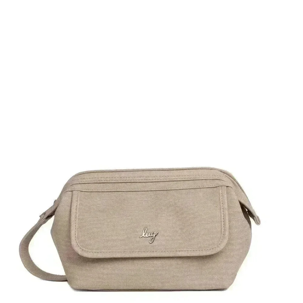 LUG Via Matte Luxe VL (Vegan Leather) Toiletry Cosmetic Case - Sand Taupe